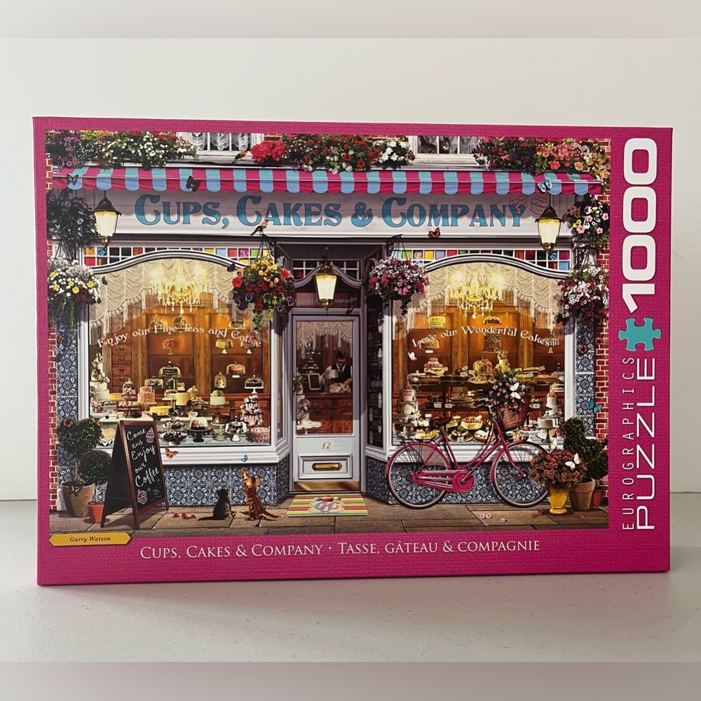 2/$20 Eurographics 1000 Piece Puzzle - Cups, Cakes & Company